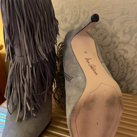 Sam Edelman Belinda Fringe Pointed Toe Boot w/box - Picture 7 of 8